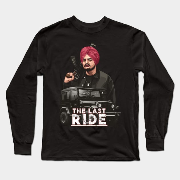 Sidhu Moose Wala: The Last Ride Design Long Sleeve T-Shirt by ShoppyBubble